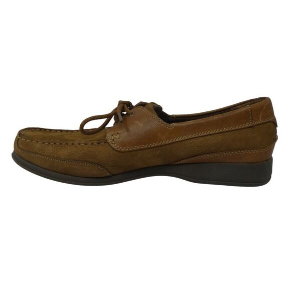 Nunn Bush Brown Leather Comfort Gel Boat Shoes Loafers‎ Mens 10.5 Wide NWT